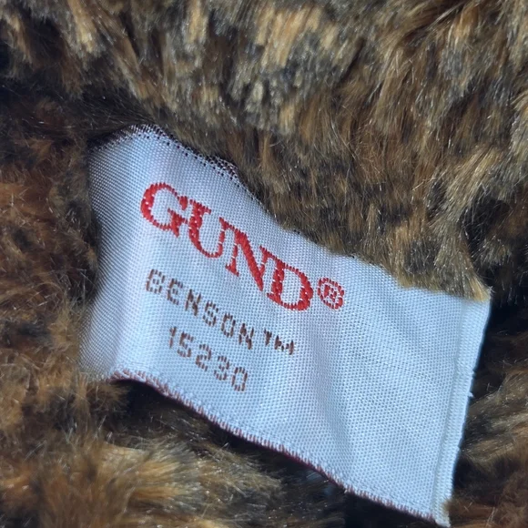 Gund Very Soft Cuddly 12.5” Teddy Bear BENSON Plush Stuffed Animal W/ Bow & Tags - Picture 12 of 13